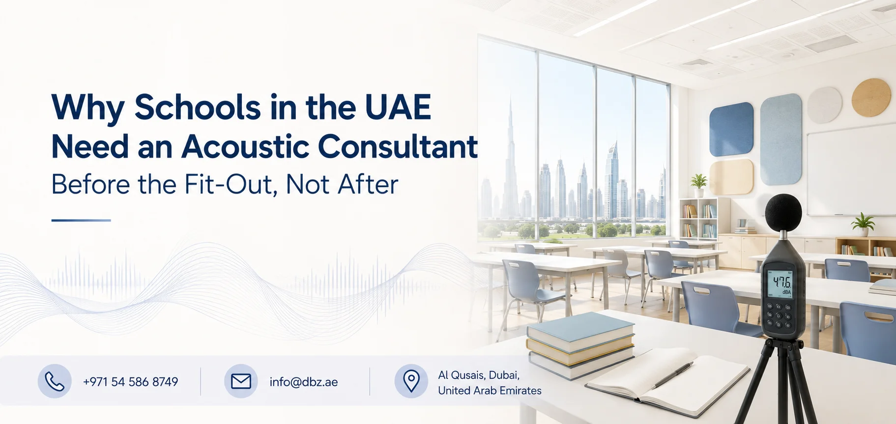 Why Schools in the UAE Need an Acoustic Consultant Before the Fit-Out, Not After